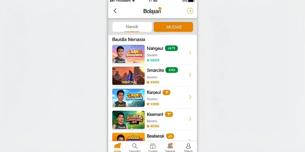 Tampilan menu utama yang menarik dan mudah dinavigasi.