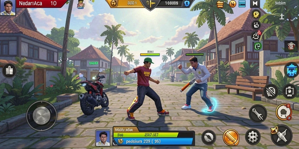Tangkapan layar memperlihatkan grafis yang memukau.
