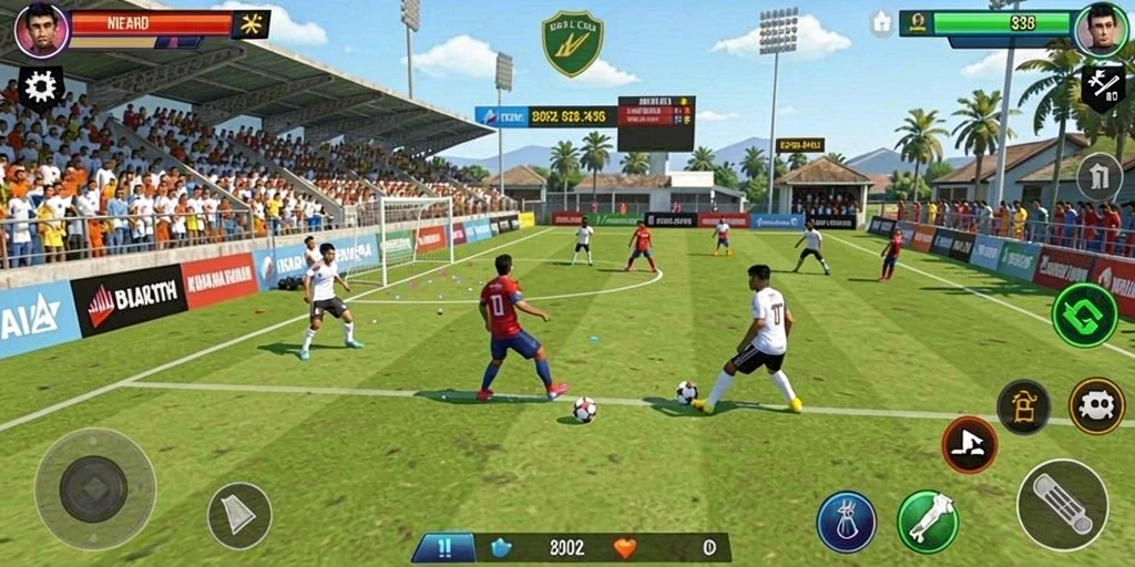 Screenshot menampilkan karakter utama dalam misi.