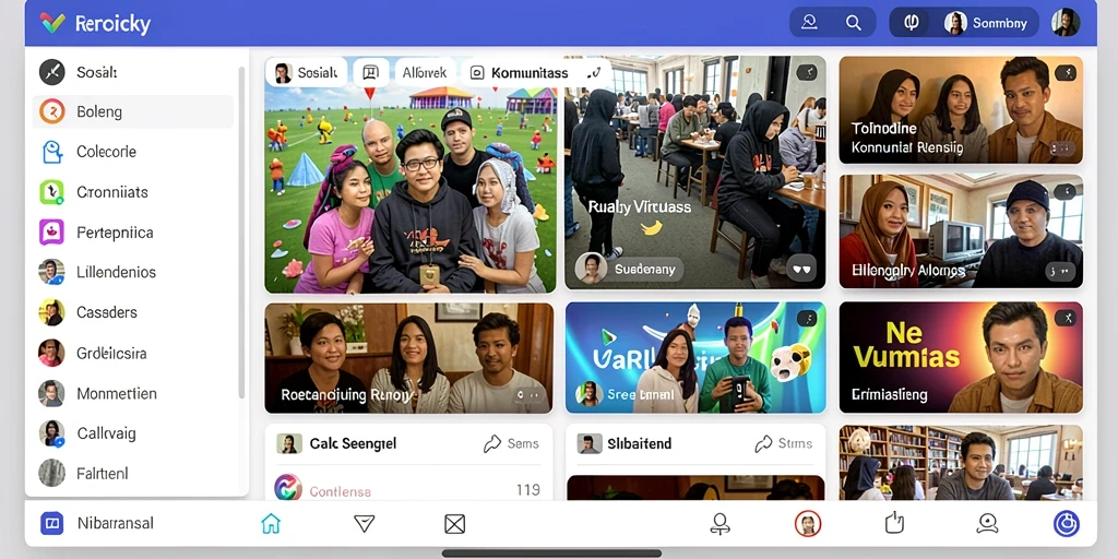 Tampilan menu utama yang menarik perhatian.