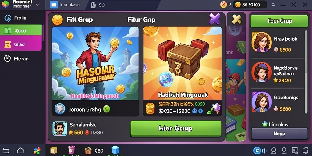 Tampilan antarmuka utama game YY123.
