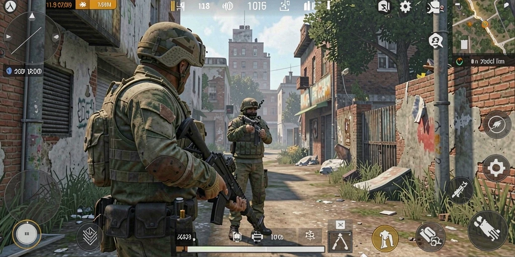 Tangkapan layar dari level pertama ZK6 dengan desain yang memukau.